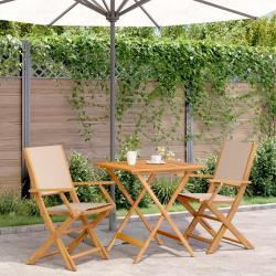 bistro 3 pcs beige tissu et bois massif alsavelo