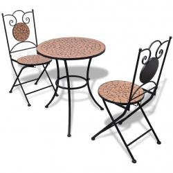 bistro 3 pcs Carreaux céramiques Terre cuite alsavelo