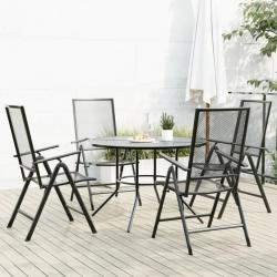 chaises de jardin inclinables 5 pcs anthracite