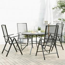 chaises de jardin inclinables 5 pcs anthracite alsavelo