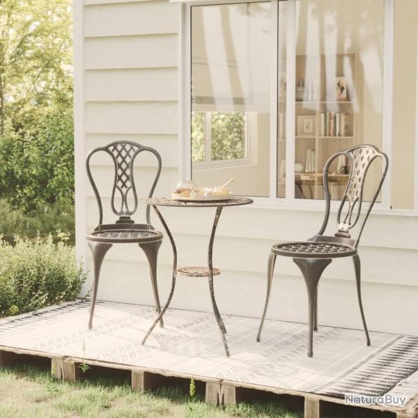bistro 3 pcs Aluminium coul Bronze alsavelo