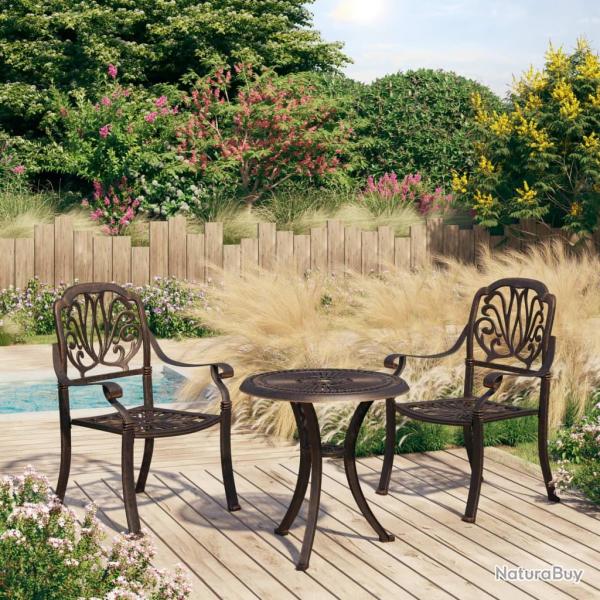 bistro 3 pcs Aluminium coul Bronze alsavelo