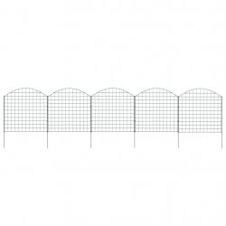 clôture de jardin arquée 77,5x78,5 cm vert alsavelo
