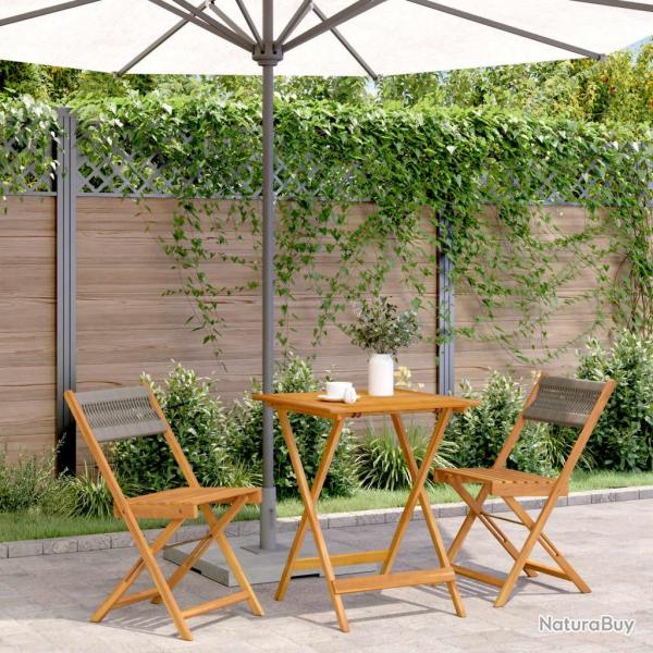 bistro 3 pcs gris polypropylne et bois massif alsavelo
