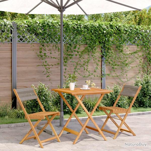 bistro 3 pcs gris polypropylne et bois massif alsavelo