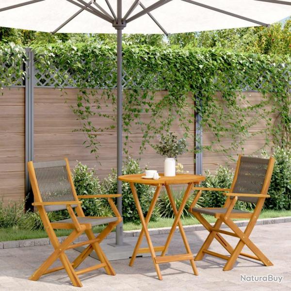 bistro 3 pcs gris polypropylne et bois massif alsavelo