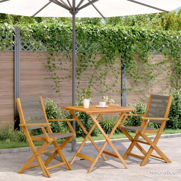 bistro 3 pcs gris polypropylne et bois massif alsavelo