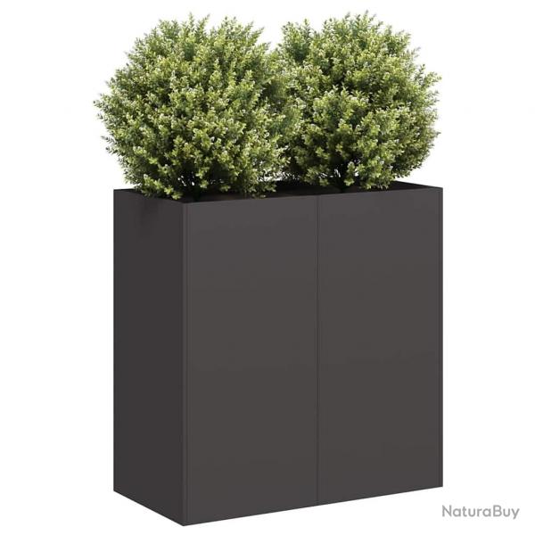 Jardinire noir 80x40x80 cm acier lamin  froid alsavelo