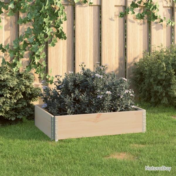 Jardinire surleve 60x80 cm Bois de pin solide alsavelo