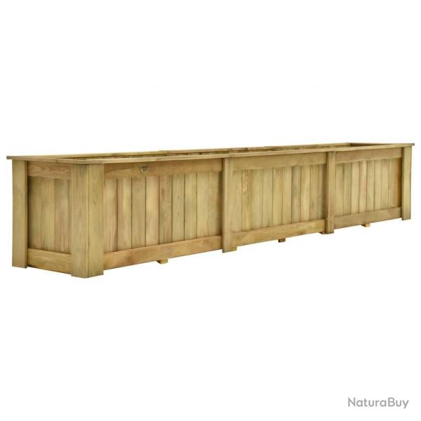 Jardinire surleve 291x50x50 cm Bois de pin imprgn alsavelo