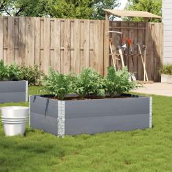 Jardinière gris 120x80 cm bois massif de pin alsavelo