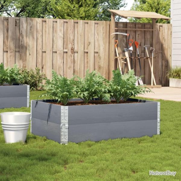 Jardinire gris 120x80 cm bois massif de pin alsavelo