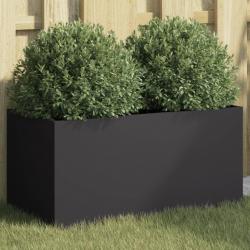 Jardinière noir 62x30x29 cm acier alsavelo