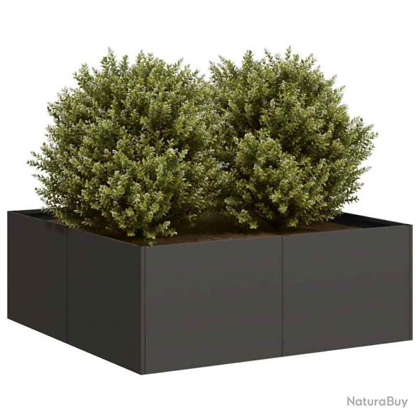 Jardinire noir 80x80x30 cm acier alsavelo