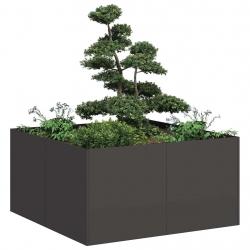 Jardinière noir 80x80x40 cm acier laminé à froid alsavelo