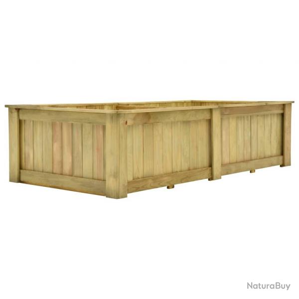 Jardinire surleve 196x100x50 cm Bois de pin imprgn alsavelo
