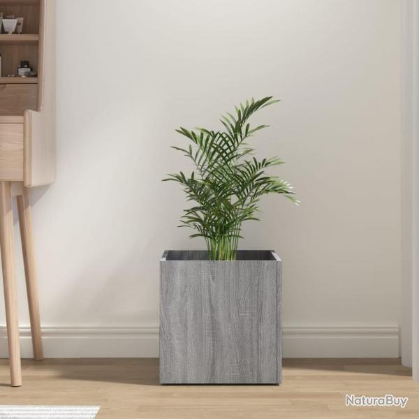 Jardinire Sonoma gris 40x40x40 cm Bois d'ingnierie alsavelo