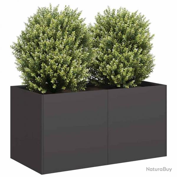 Jardinire noir 80x40x40 cm acier lamin  froid alsavelo