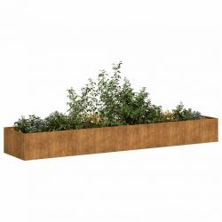 Jardinière rouillé 360x80x40 cm acier inoxydable alsavelo