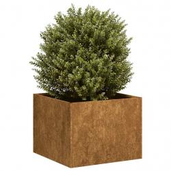 Jardinière rouillé 40x40x30 cm acier inoxydable alsavelo