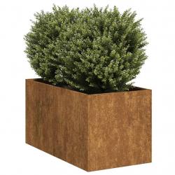 Jardinière rouillé 40x80x40 cm acier inoxydable alsavelo