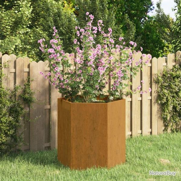 Jardinire Rouill 40x40x45 cm Acier corten alsavelo
