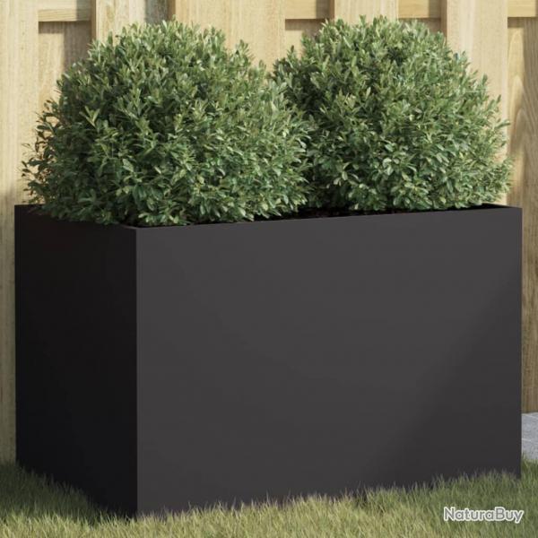 Jardinire noir 62x40x39 cm acier alsavelo