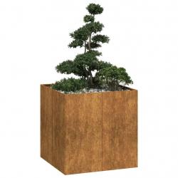 Jardinière rouillé 80x80x80 cm acier inoxydable alsavelo