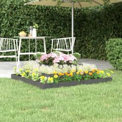 Jardinière Gris 110x110x27 cm Bois massif de pin alsavelo