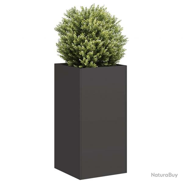 Jardinire noir 40x40x80 cm acier lamin  froid alsavelo