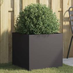 Jardinière noir 49x47x46 cm acier alsavelo