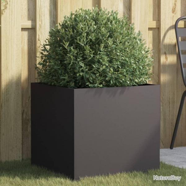 Jardinire noir 49x47x46 cm acier alsavelo