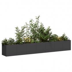 Jardinière noir 280x40x40 cm acier laminé à froid alsavelo