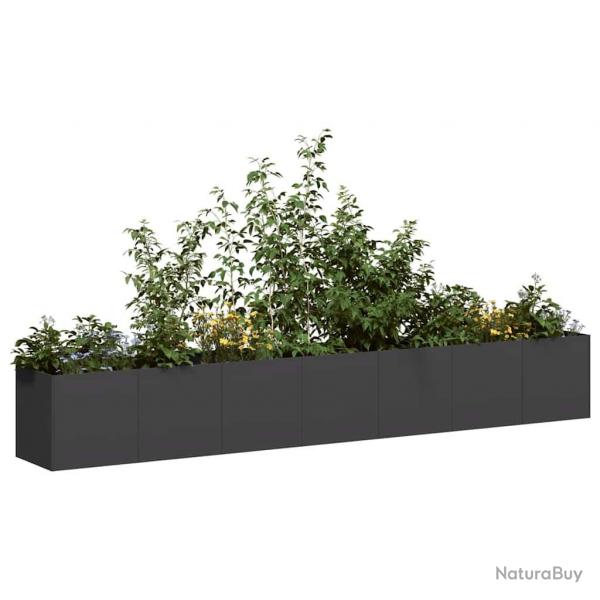 Jardinire noir 280x40x40 cm acier lamin  froid alsavelo