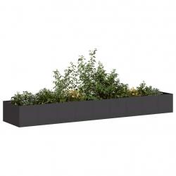 Jardinière noir 360x80x40 cm acier alsavelo