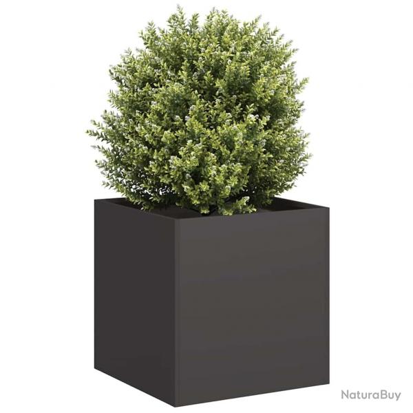 Jardinire noir 40x40x40 cm acier lamin  froid alsavelo