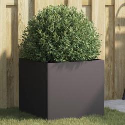 Jardinière noir 42x40x39 cm acier alsavelo
