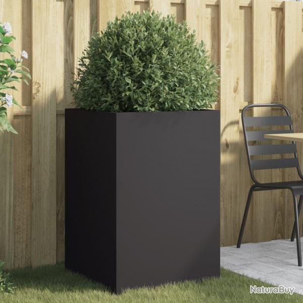 Jardinire noir 52x48x75 cm acier alsavelo