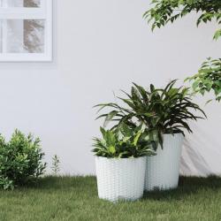 Jardinière et intérieur amovible blanc 15 /15,3 L rotin PP alsavelo