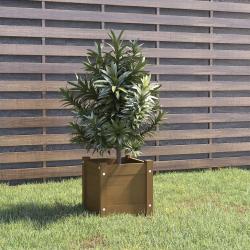 Jardinière extérieur Marron miel 31x31x31 cm Bois de pin massif alsavelo