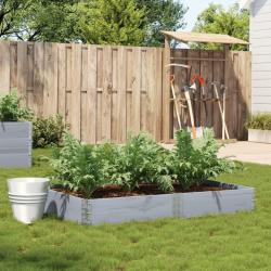 Jardinière gris 150x100 cm bois de pin massif alsavelo