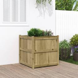 Jardinière d'extérieur 70x70x70 cm bois de pin imprégné alsavelo