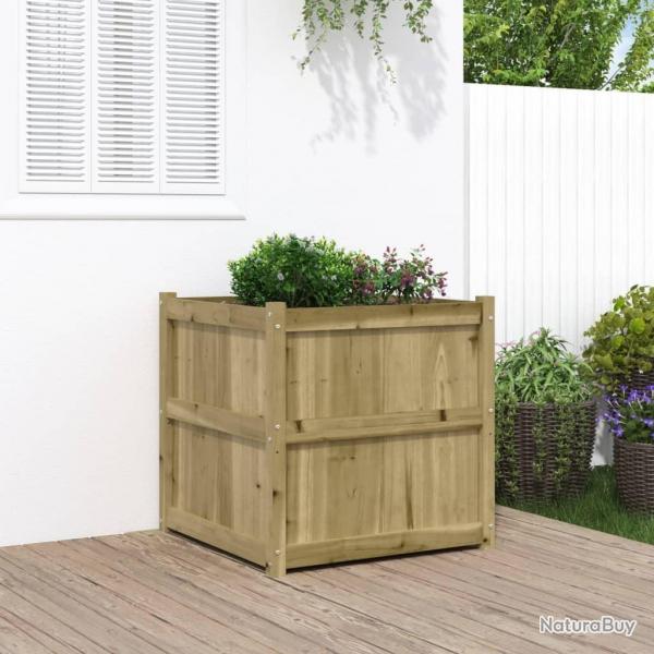 Jardinire d'extrieur 70x70x70 cm bois de pin imprgn alsavelo