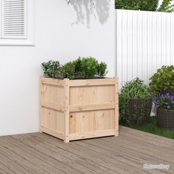Jardinire d'extrieur 60x60x60 cm bois de pin massif alsavelo