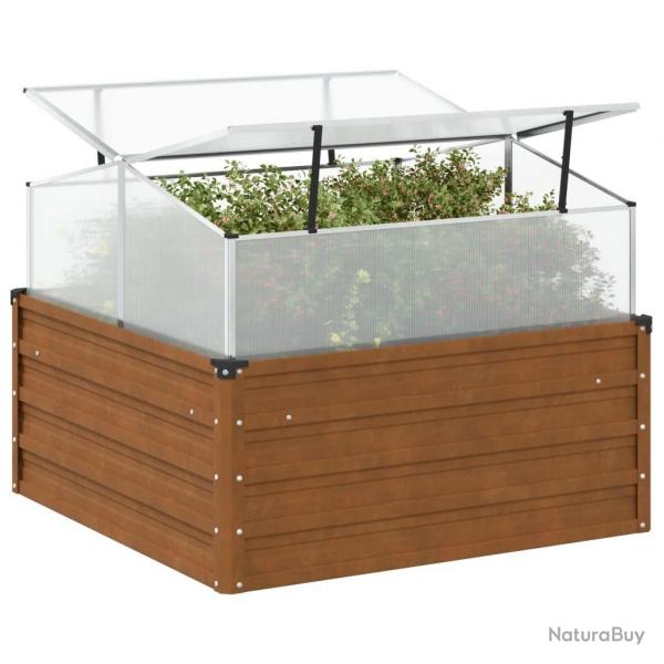 Jardinire de jardin avec serre acier rsistant aux intempries alsavelo