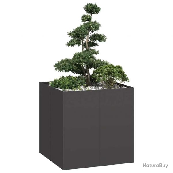 Jardinire noir 80x80x80 cm acier alsavelo