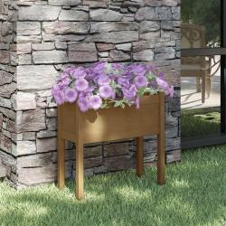 Jardinière Marron miel 70x31x70 cm Bois de pin massif alsavelo