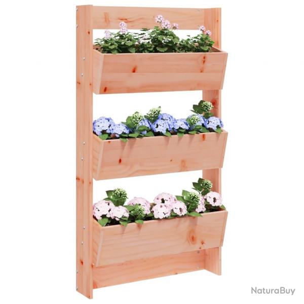 Jardinire murale 3 niveaux 60x18,5x110 cm bois douglas massif alsavelo
