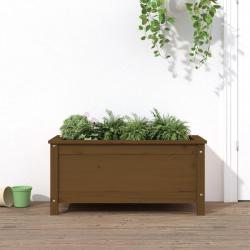 Jardinière marron miel 82,5x40x39 cm bois massif de pin alsavelo
