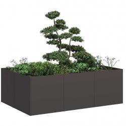 Jardinière noir 120x80x40 cm acier alsavelo